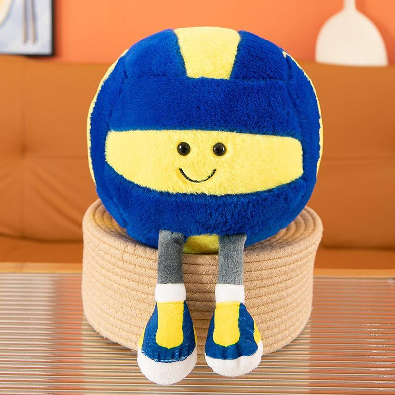 Adorable Sports Ball Plush Toy - Soft & Snuggly Basketball/Football Throw Pillow - Perfect Birthday Gift for Kids!