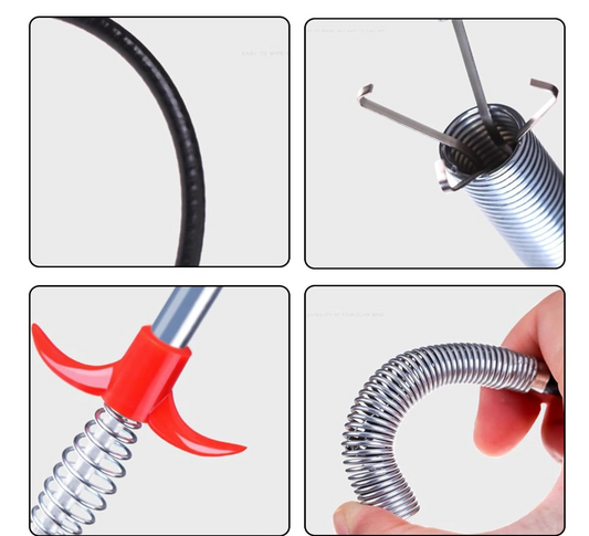 Flexible Drain Pipe Cleaning Tool with Claw Grabber