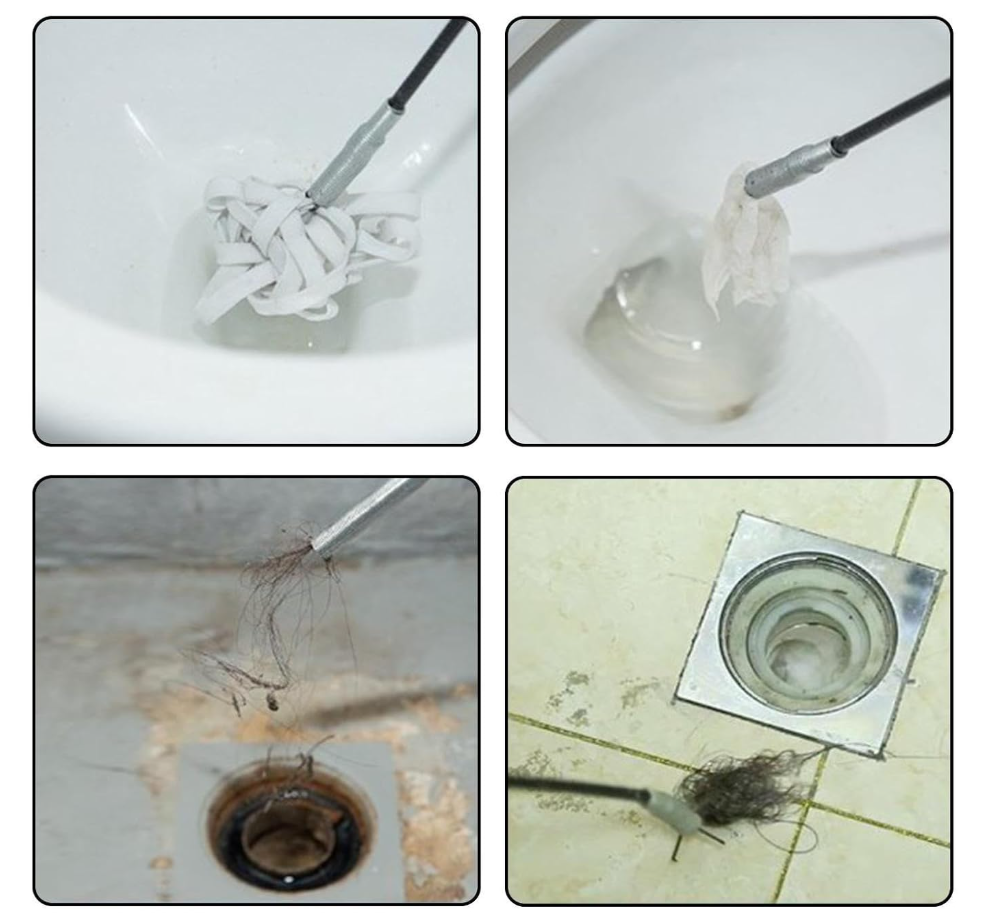 Flexible Drain Pipe Cleaning Tool with Claw Grabber