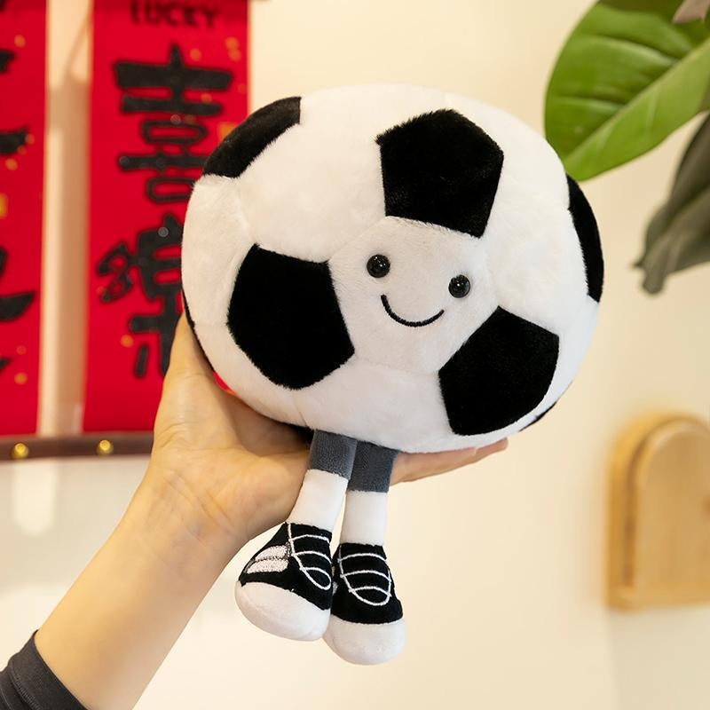 Adorable Sports Ball Plush Toy - Soft & Snuggly Basketball/Football Throw Pillow - Perfect Birthday Gift for Kids!
